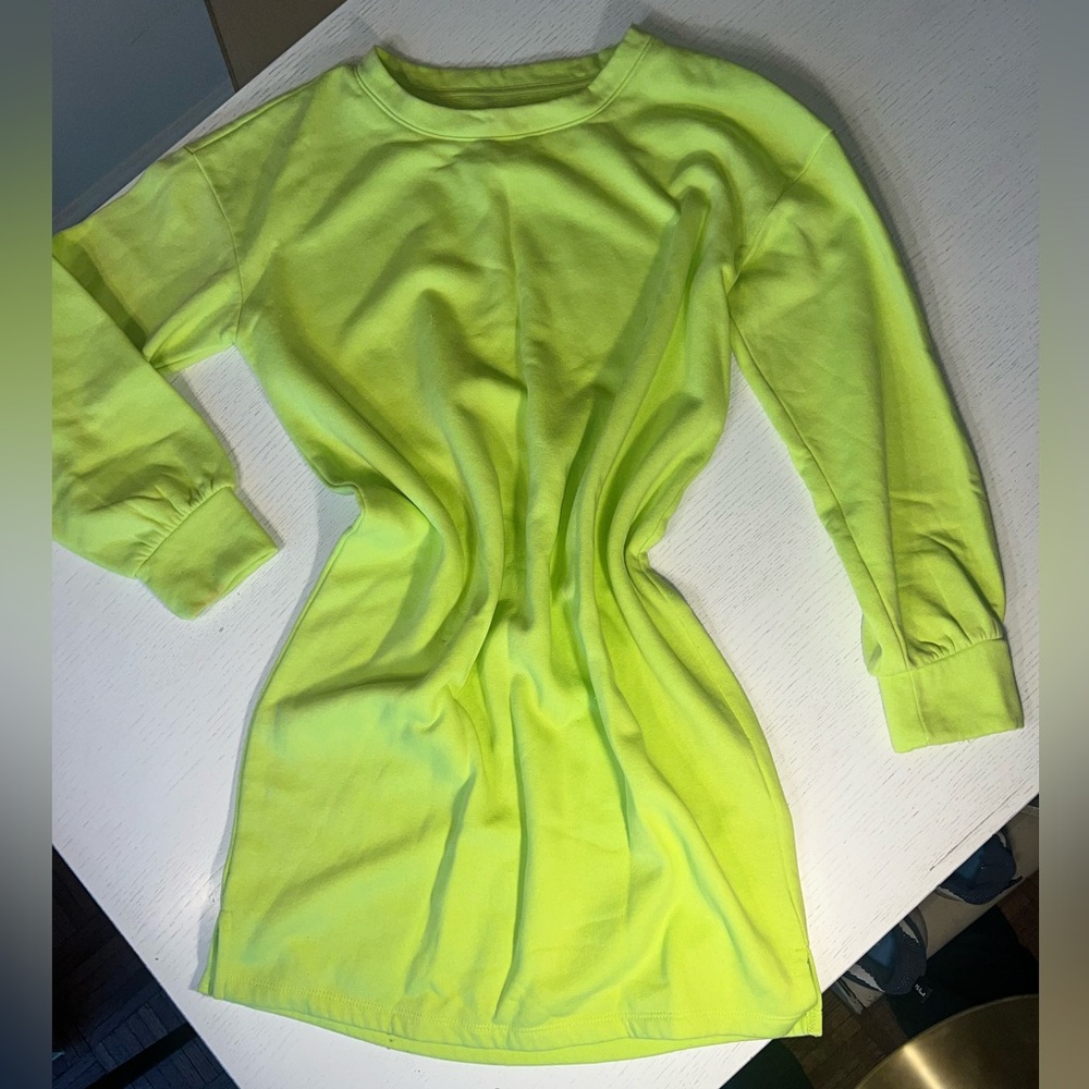 New York & Company Vibrant neon Green Fabric